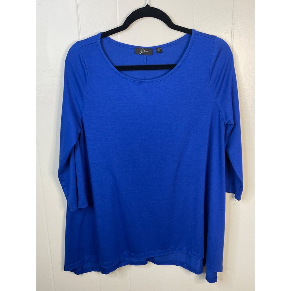 Blue Lyn Womens Long Sleeve Top Rayon/Spandex Blend Size L